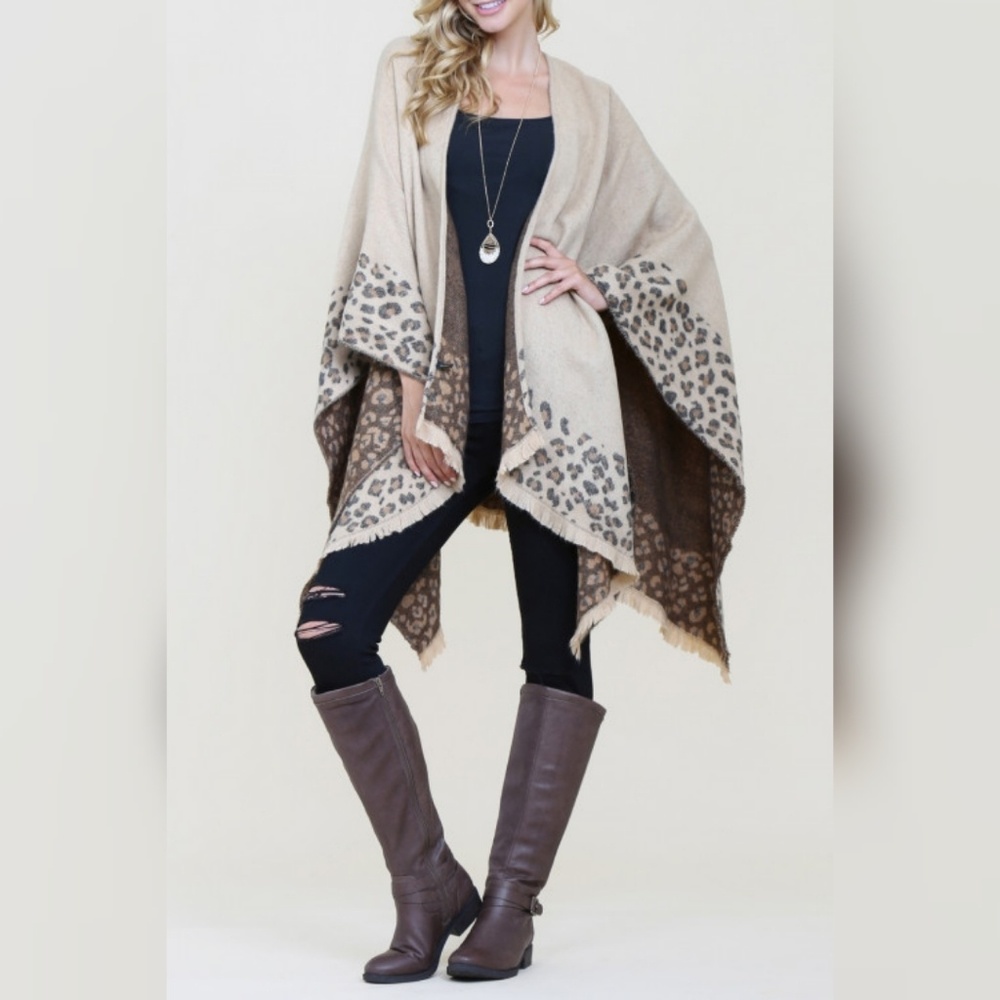 Leopard Shawl Cardigan
